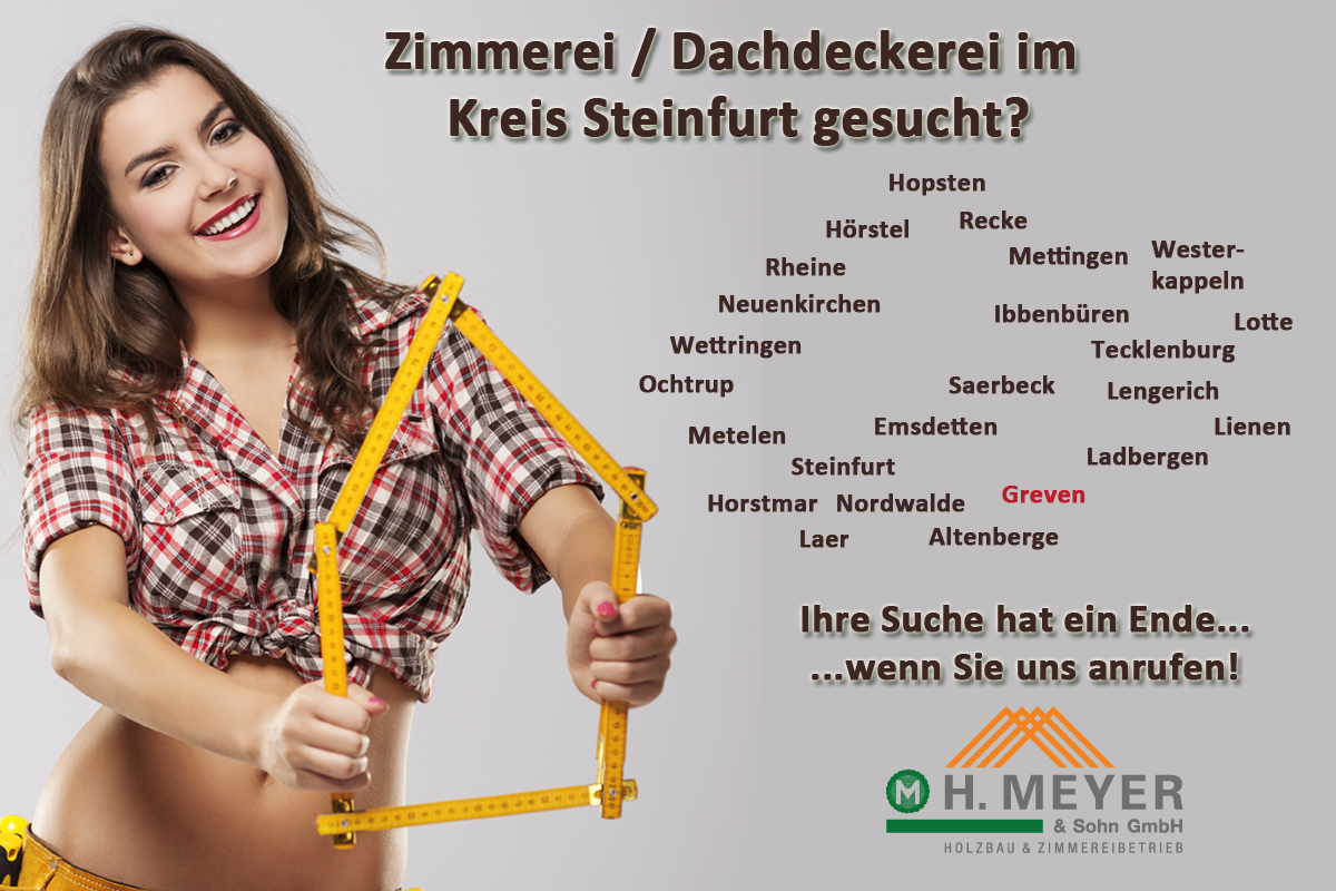 Zimmerei / Dachdeckerei H. Meyer & Sohn aus Greven, Kreis Steinfurt