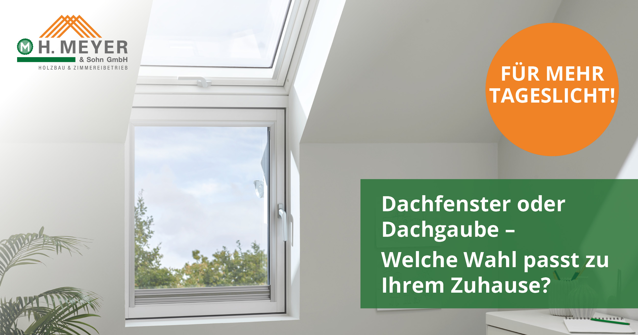 H.Meyer&Sohn - Kniestockfenster in Kombination mit Dachschrägenfenstern